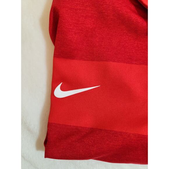 Washington University St Louis Bears Nike Polo Mens Large Red Striped Dri-Fit - Picture 3 of 13